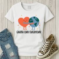 Earth Day Everyday Cute Heart Women's T-Shirt thumb 3