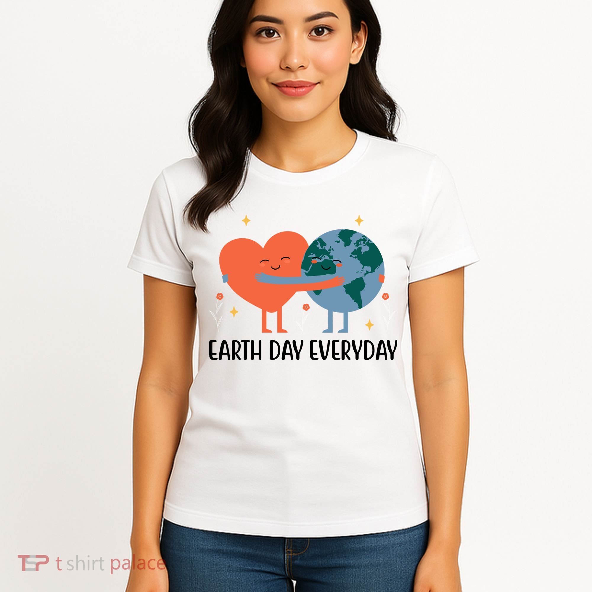 Earth Day Everyday Cute Heart Women's T-Shirt