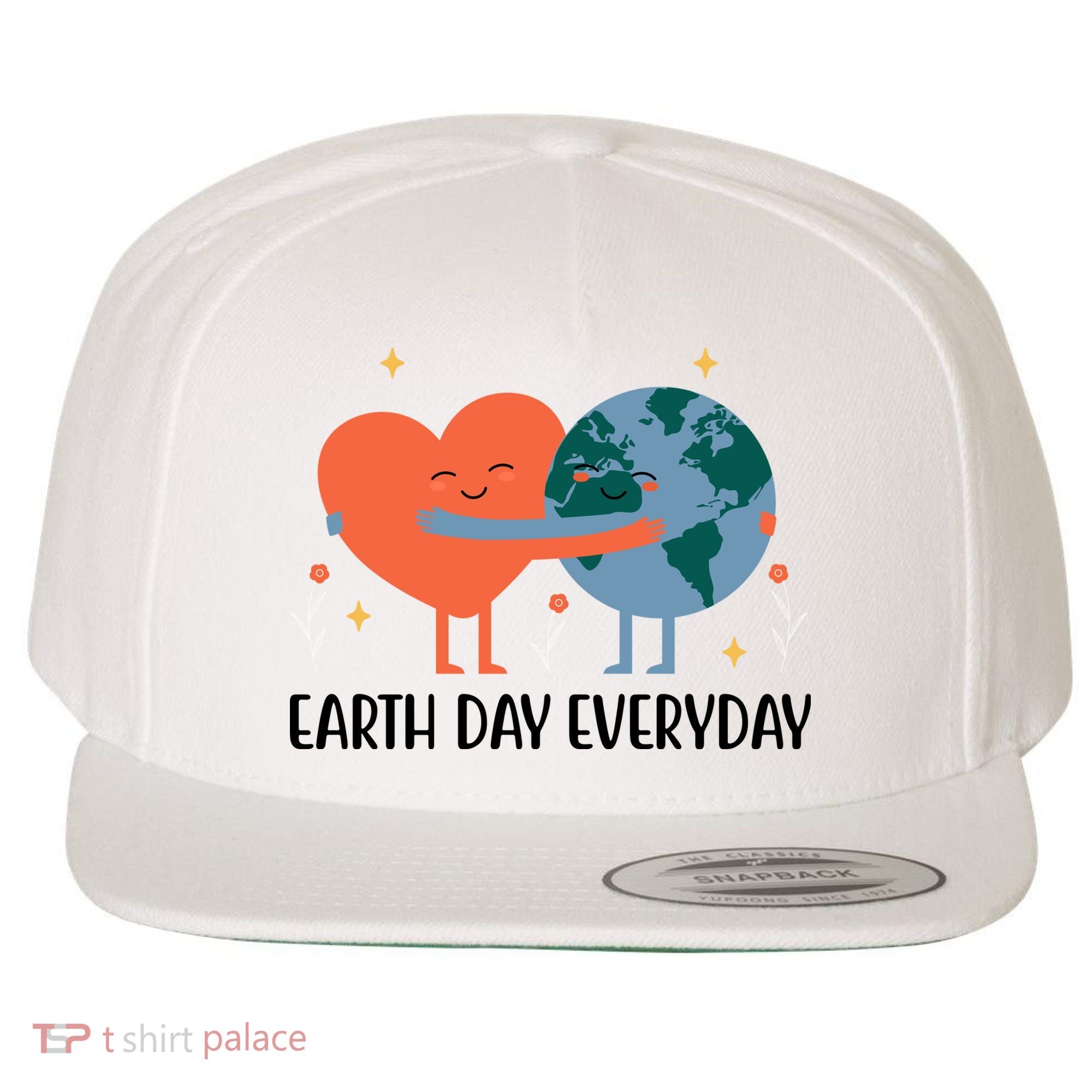 Earth Day Everyday Cute Heart Wool Snapback Cap