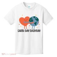 Earth Day Everyday Cute Heart Kids T-Shirt thumb 0