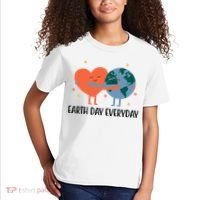 Earth Day Everyday Cute Heart Kids T-Shirt thumb 2