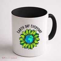 Earth Day Everyday Flower Globe Coffee Mug thumb 1
