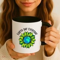 Earth Day Everyday Flower Globe Coffee Mug thumb 3