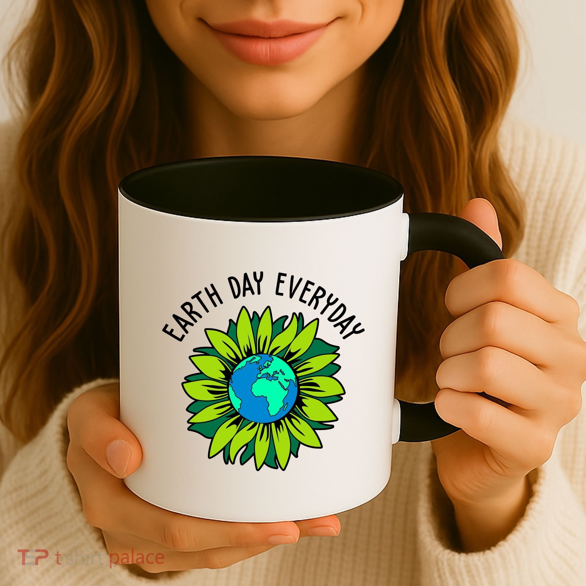 Earth Day Everyday Flower Globe Coffee Mug