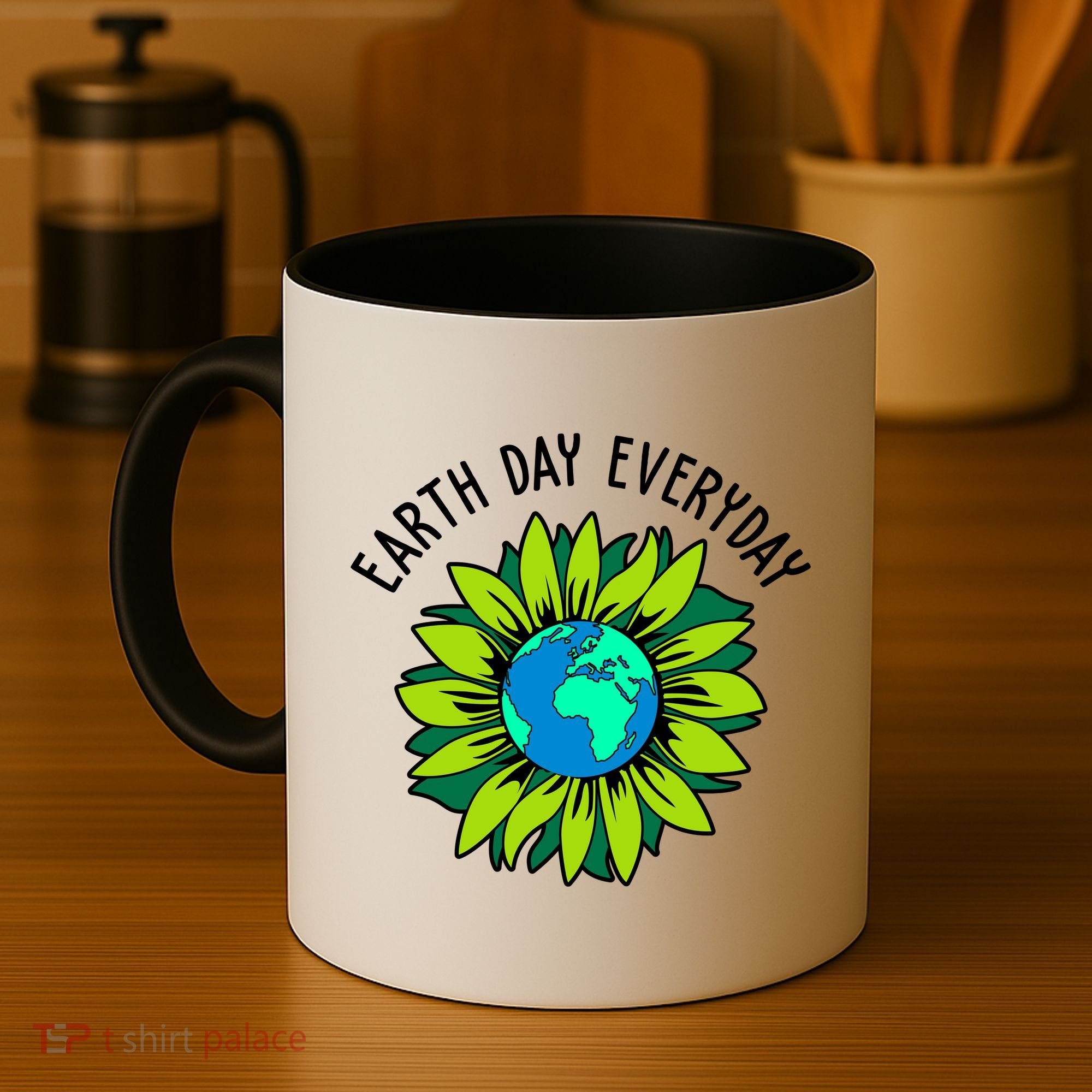 Earth Day Everyday Flower Globe Coffee Mug
