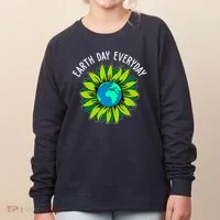 Earth Day Everyday Flower Globe Women's Sweatshirt thumb 0