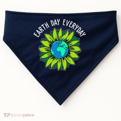 Earth Day Everyday Flower Globe USA-Made Doggie Bandana