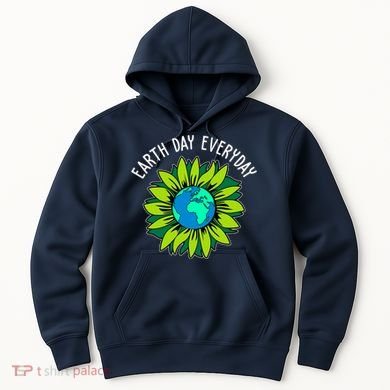 Earth Day Everyday Flower Globe Hoodie