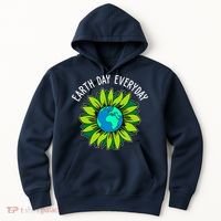 Earth Day Everyday Flower Globe Hoodie thumb 0