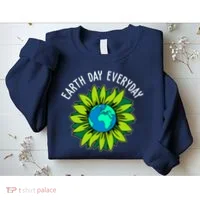 Earth Day Everyday Flower Globe Sweatshirt thumb 2