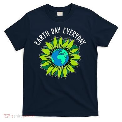 Earth Day Everyday Flower Globe T-Shirt