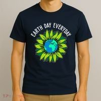 Earth Day Everyday Flower Globe T-Shirt thumb 3