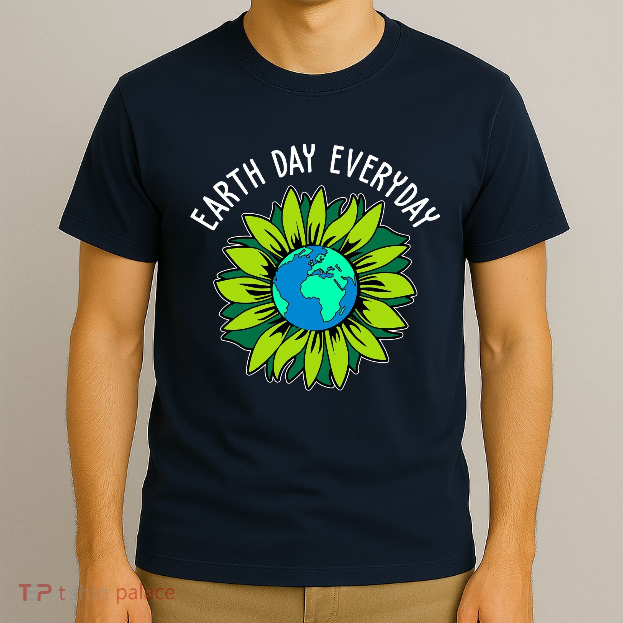 Earth Day Everyday Flower Globe T-Shirt