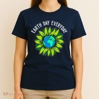 Earth Day Everyday Flower Globe T-Shirt thumb 4