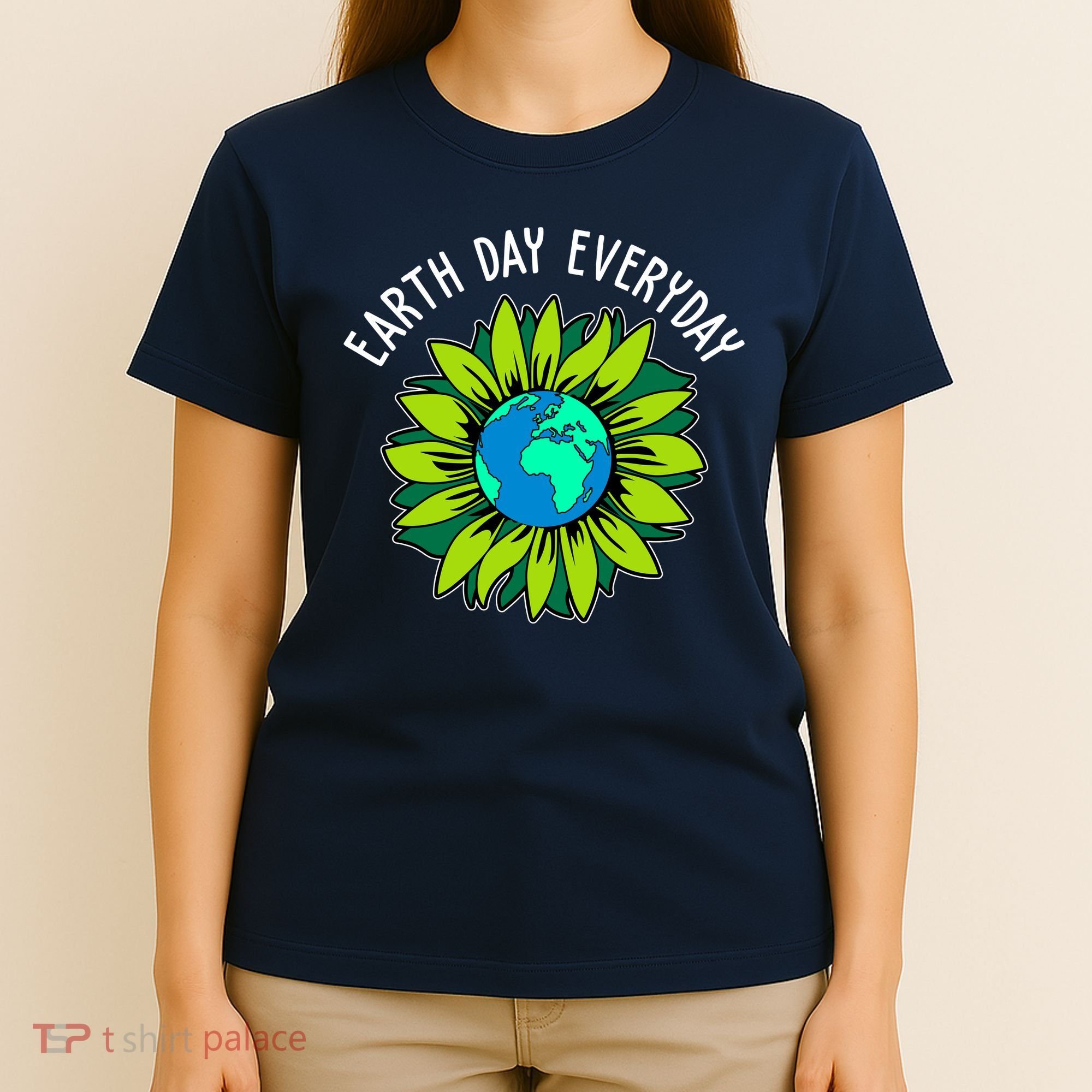 Earth Day Everyday Flower Globe T-Shirt