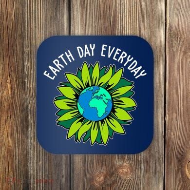 Earth Day Everyday Flower Globe Coaster