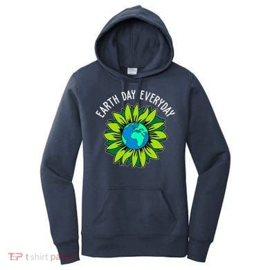 Earth Day Everyday Flower Globe Women's Hoodie