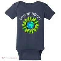 Earth Day Everyday Flower Globe Baby Bodysuit thumb 0