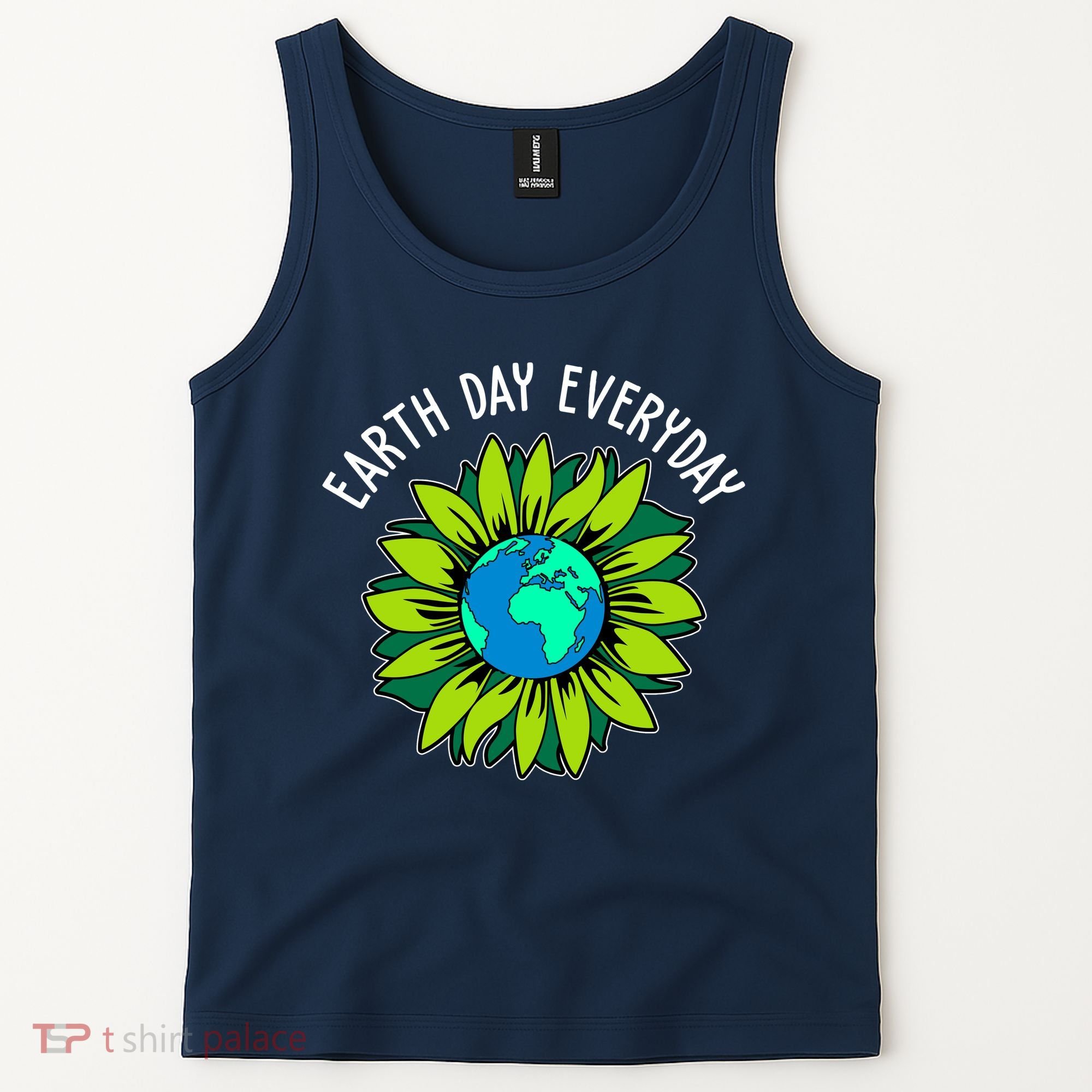 Earth Day Everyday Flower Globe Tank Top