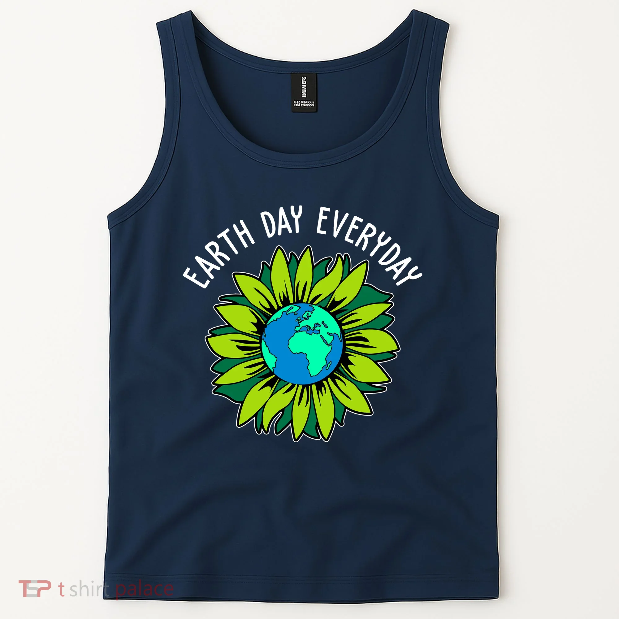 Earth Day Everyday Flower Globe Tank Top