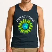 Earth Day Everyday Flower Globe Tank Top thumb 3