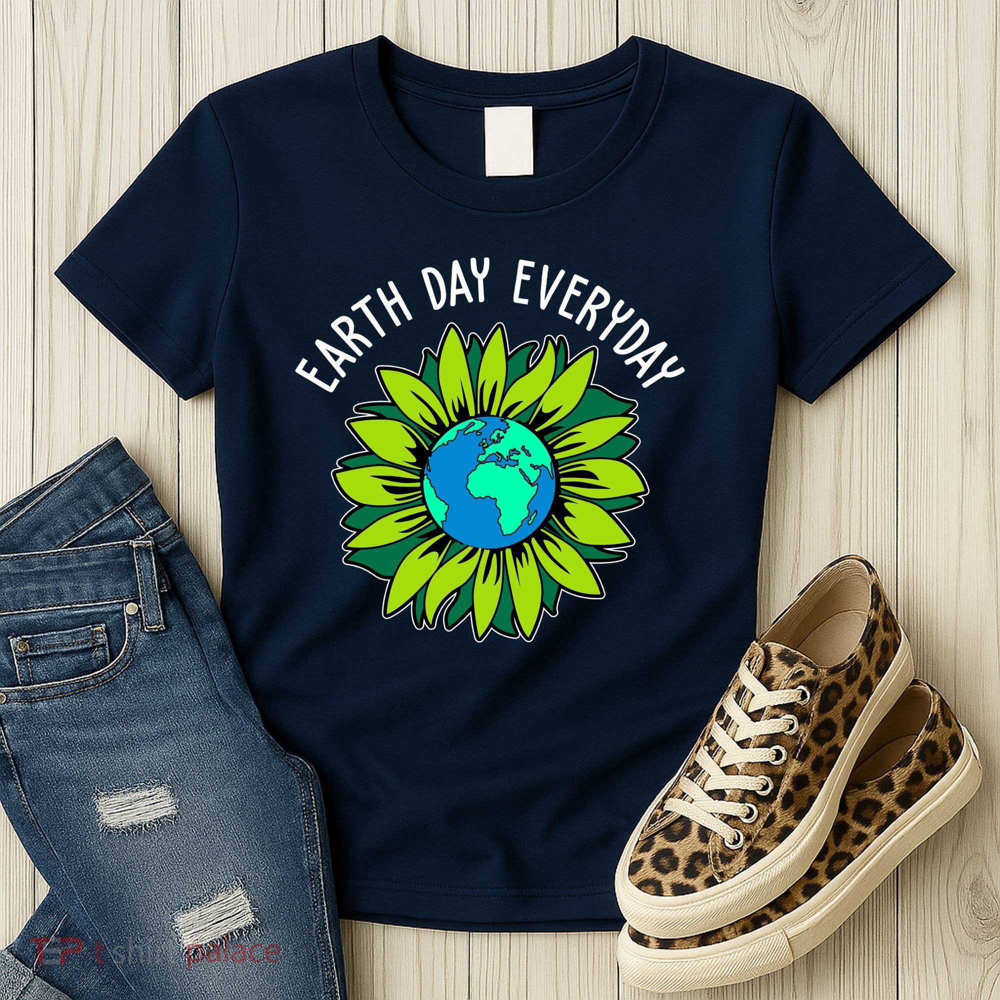 Earth Day Everyday Flower Globe Women's T-Shirt