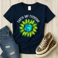Earth Day Everyday Flower Globe Women's T-Shirt thumb 3