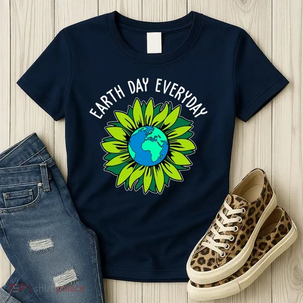 Earth Day Everyday Flower Globe Women's T-Shirt