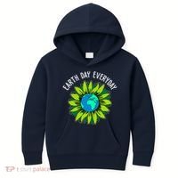 Earth Day Everyday Flower Globe Kids Hoodie thumb 0