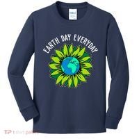 Earth Day Everyday Flower Globe Kids Long Sleeve Shirt thumb 0
