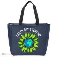 Earth Day Everyday Flower Globe Tote Bag thumb 0