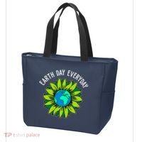 Earth Day Everyday Flower Globe Tote Bag thumb 3