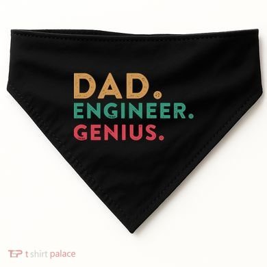 Engineering Dad Engineer Dads Dad Engineer Genius Gift USA-Made Doggie Bandana
