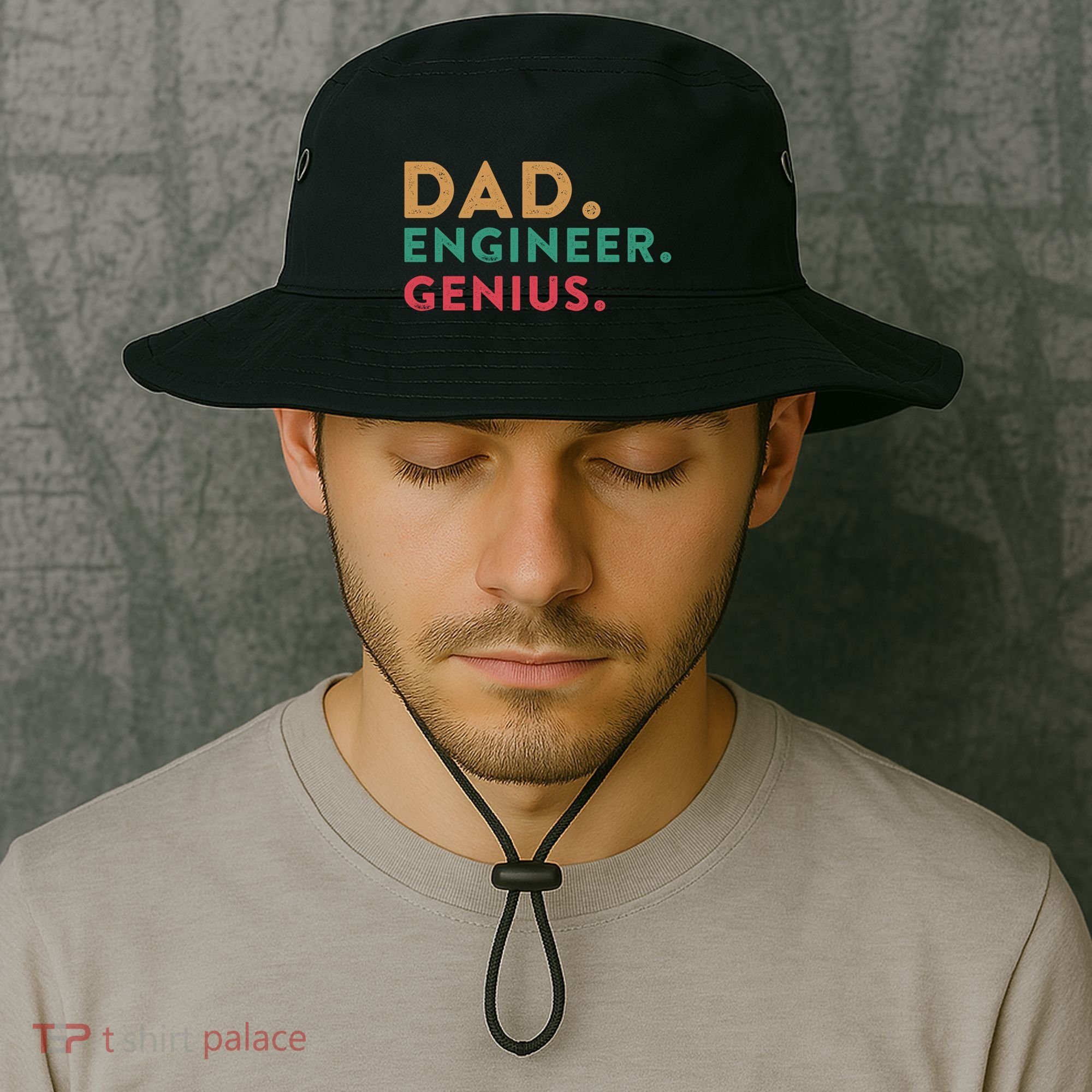 Engineering Dad Engineer Dads Dad Engineer Genius Gift Bucket Hat