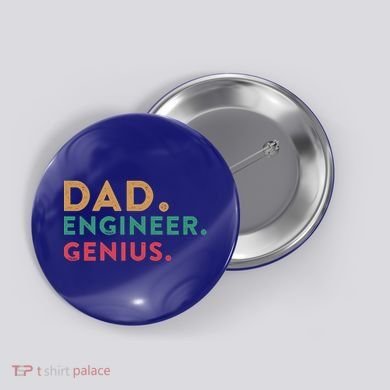 Engineering Dad Engineer Dads Dad Engineer Genius Gift Button