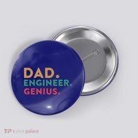Engineering Dad Engineer Dads Dad Engineer Genius Gift Button thumb 0