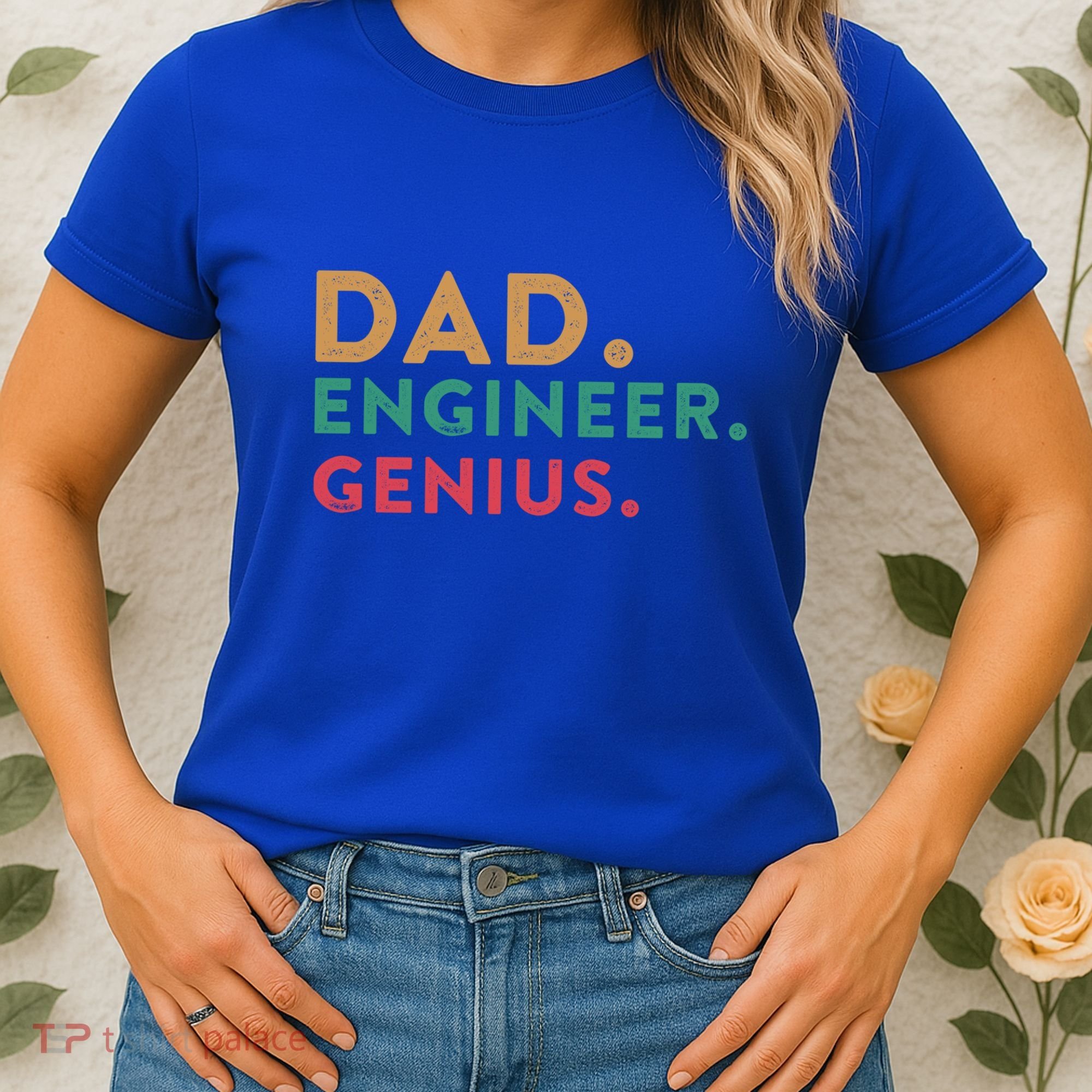 Engineering Dad Engineer Dads Dad Engineer Genius Gift Women's T-Shirt