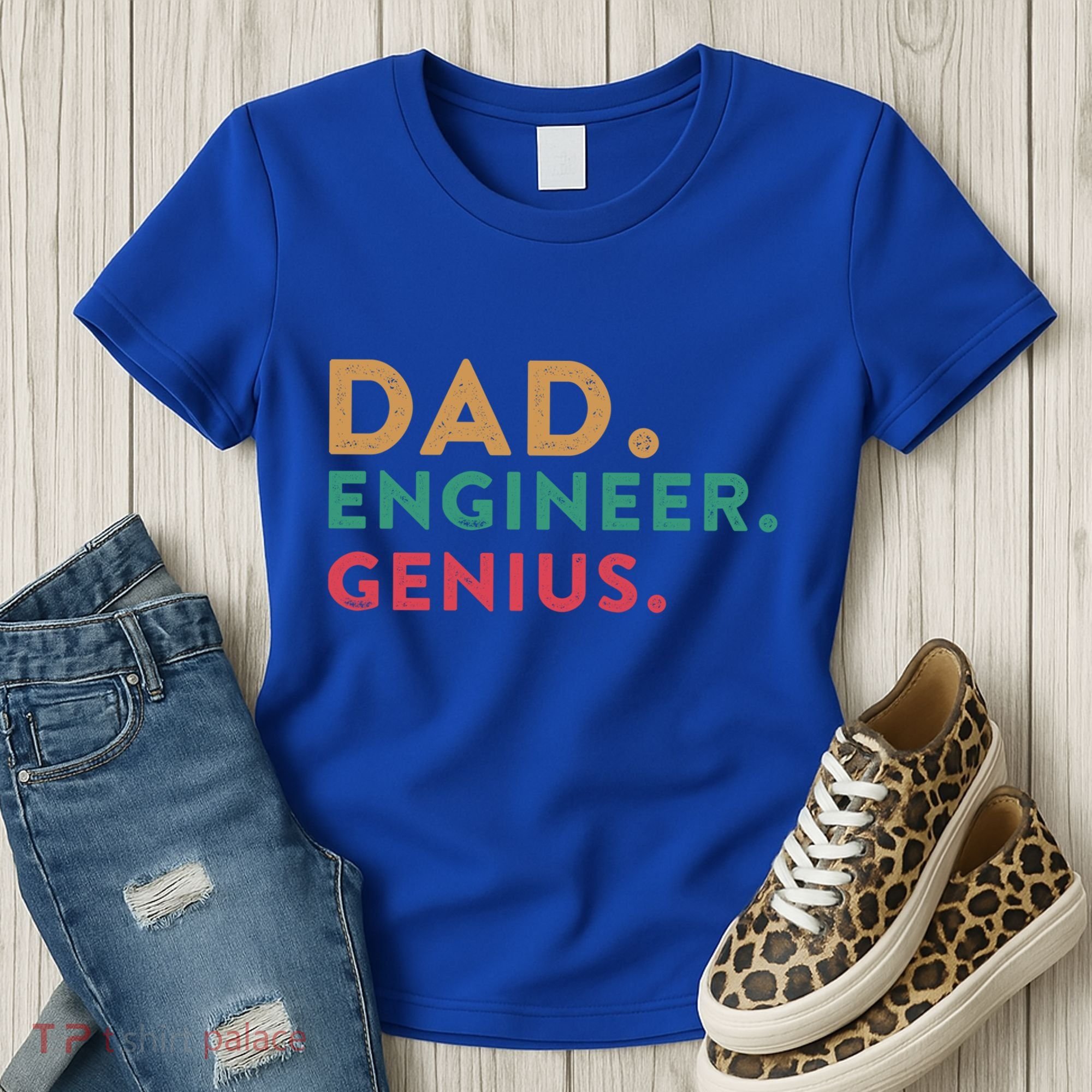 Engineering Dad Engineer Dads Dad Engineer Genius Gift Women's T-Shirt