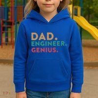 Engineering Dad Engineer Dads Dad Engineer Genius Gift Kids Hoodie thumb 3