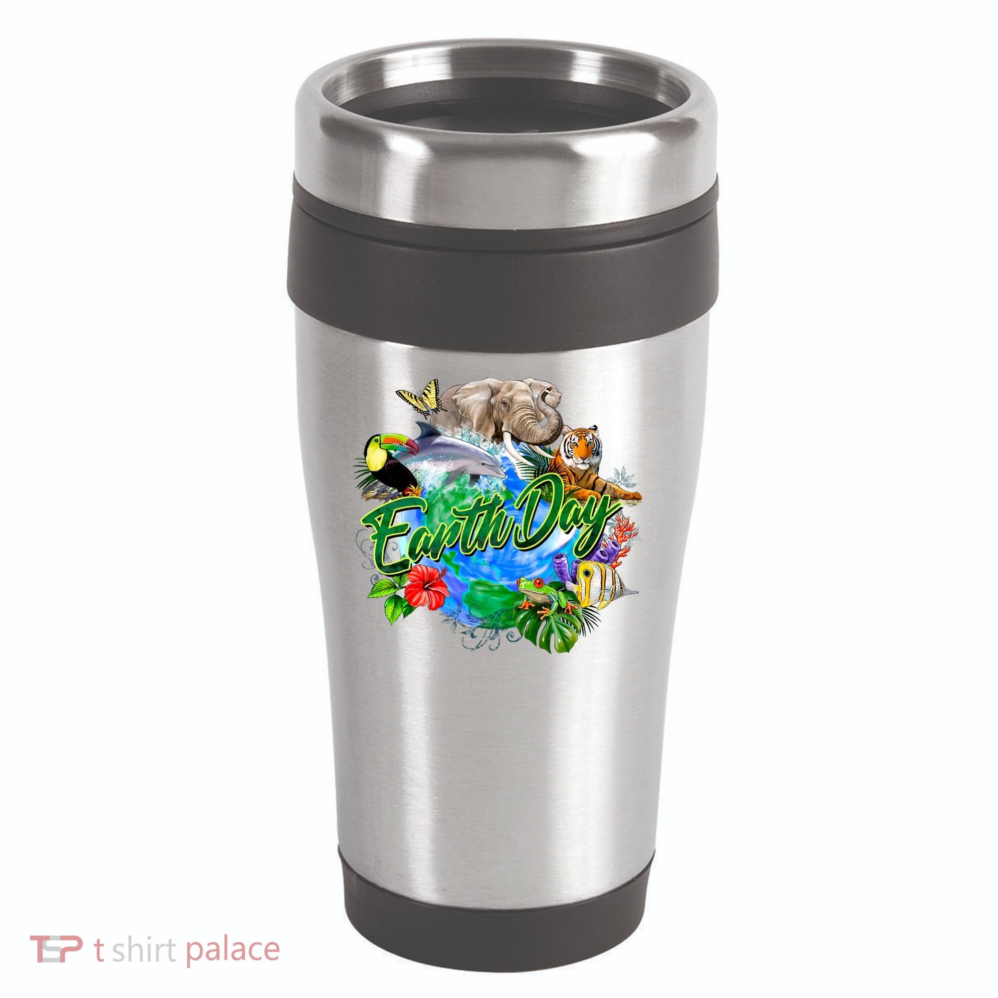 Earth Day 16oz Travel Tumbler