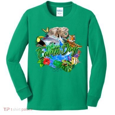 Earth Day Kids Long Sleeve Shirt