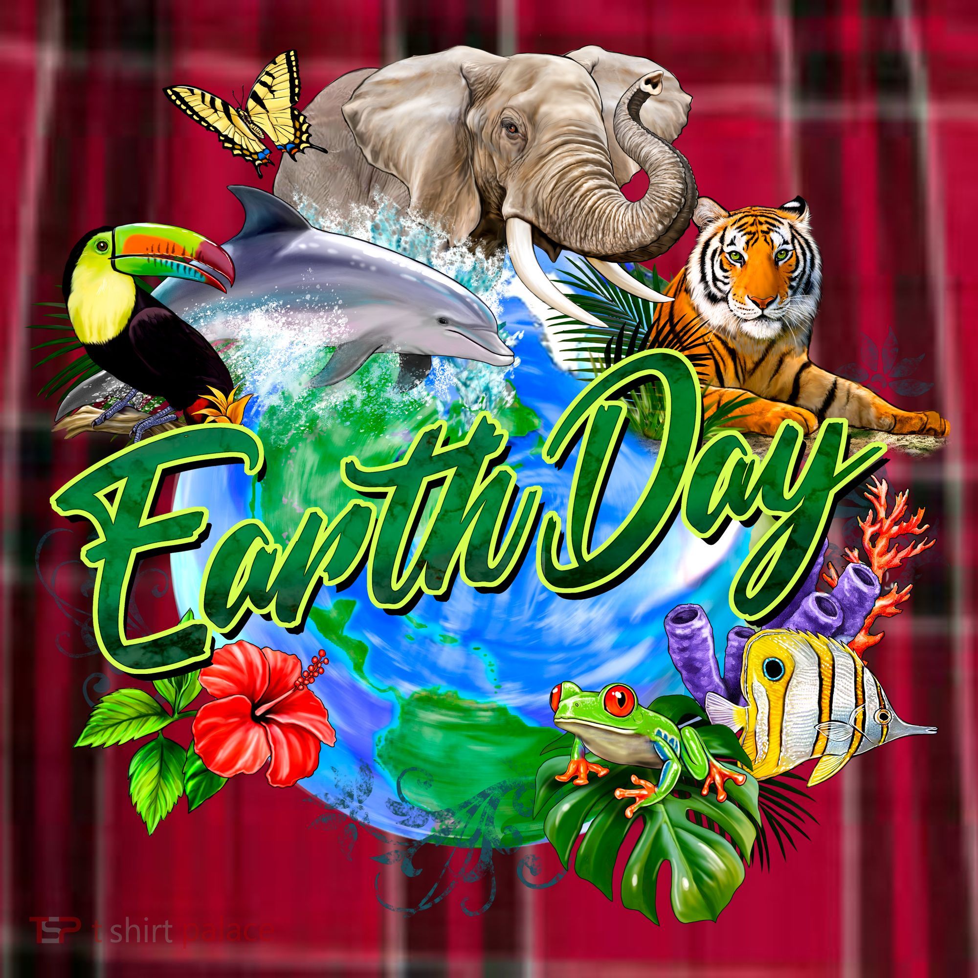 Earth Day Women's Flannel Plaid Pajama Pants