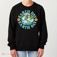 Earth Day Every Day Rainbow Globe Save The Planet Women's Sweatshirt thumb 0