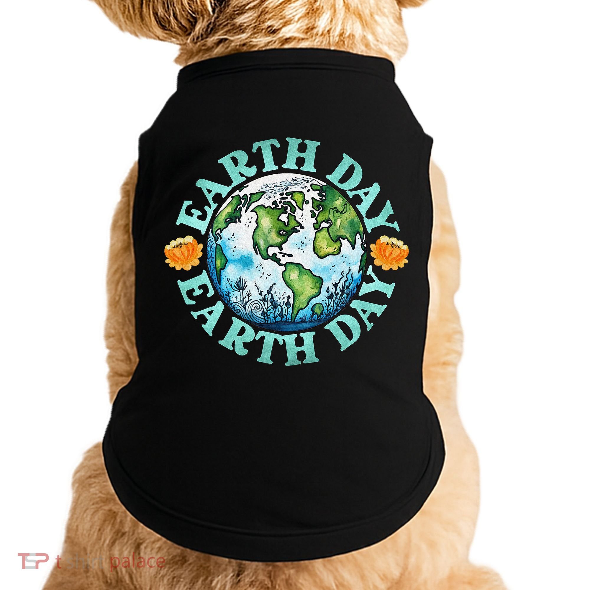 Earth Day Every Day Rainbow Globe Save The Planet Doggie Tank
