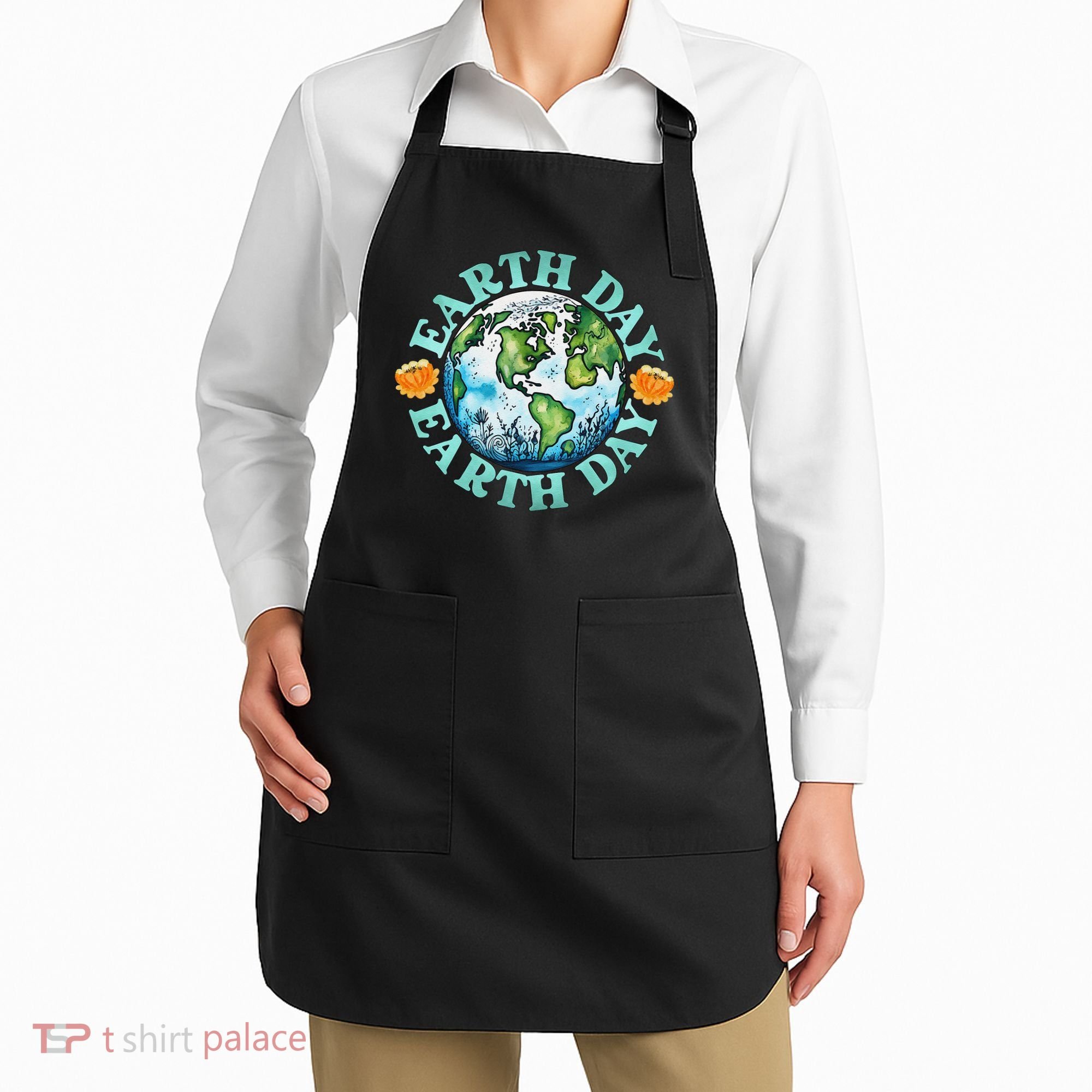 Earth Day Every Day Rainbow Globe Save The Planet Apron