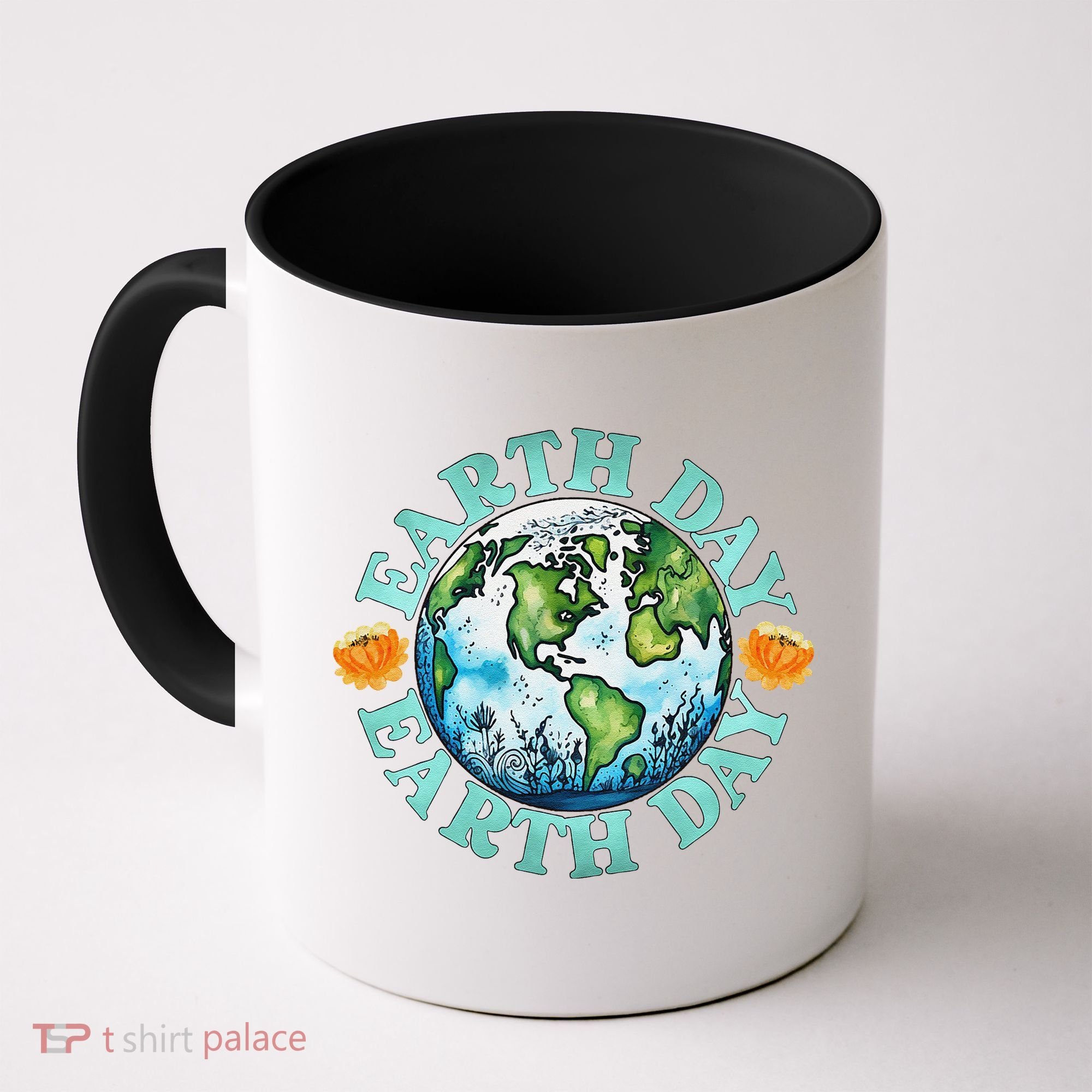 Earth Day Every Day Rainbow Globe Save The Planet Coffee Mug