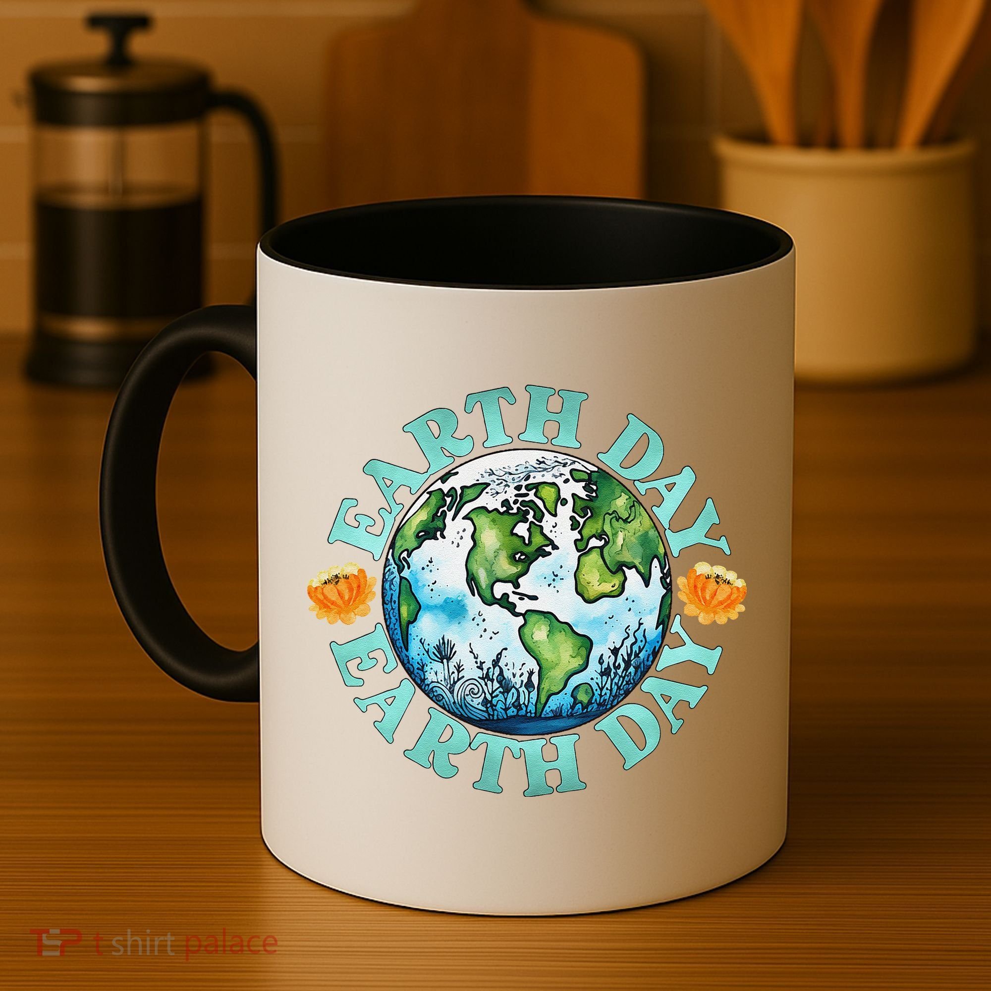 Earth Day Every Day Rainbow Globe Save The Planet Coffee Mug