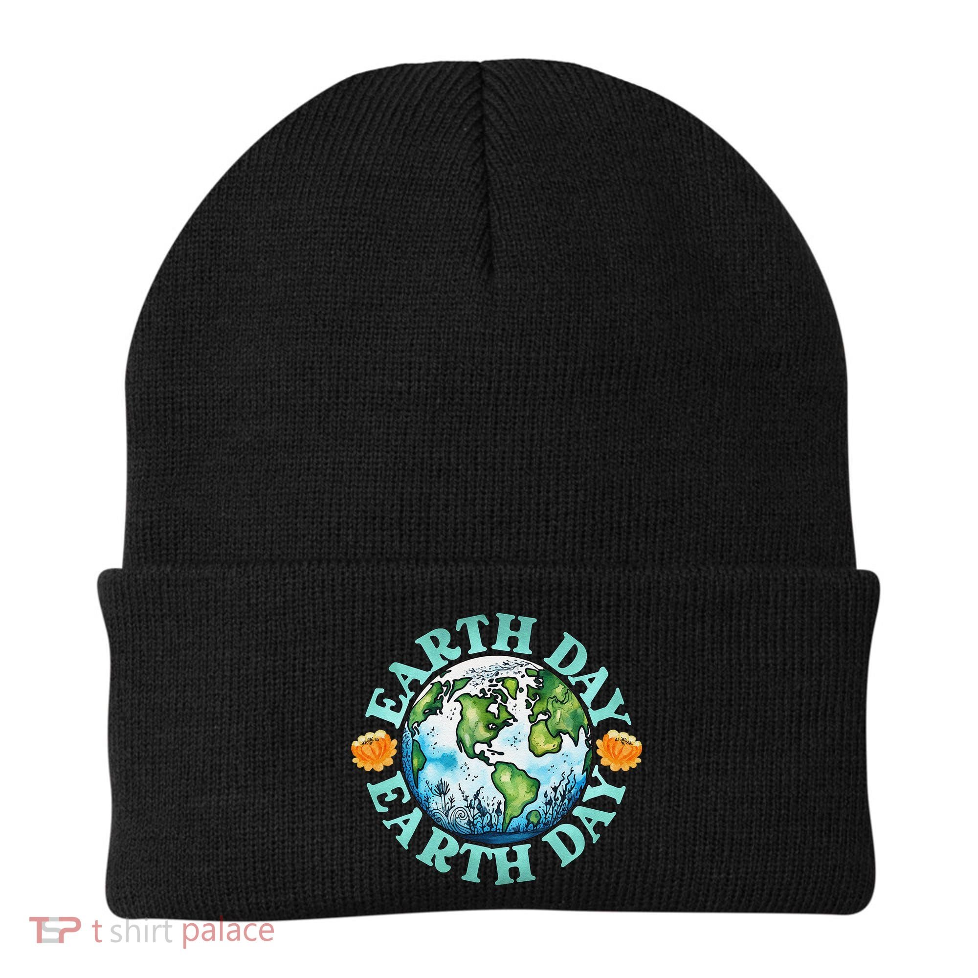 Earth Day Every Day Rainbow Globe Save The Planet Beanie