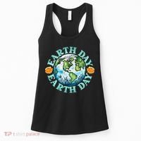 Earth Day Every Day Rainbow Globe Save The Planet Women's Tank Top thumb 0