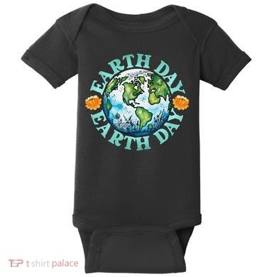 Earth Day Every Day Rainbow Globe Save The Planet Baby Bodysuit